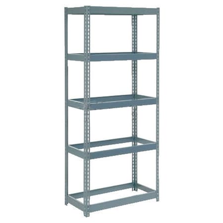 Boltless Extra Heavy Duty Shelving 36W X 24D X 96H, 5 Shelves, No Deck